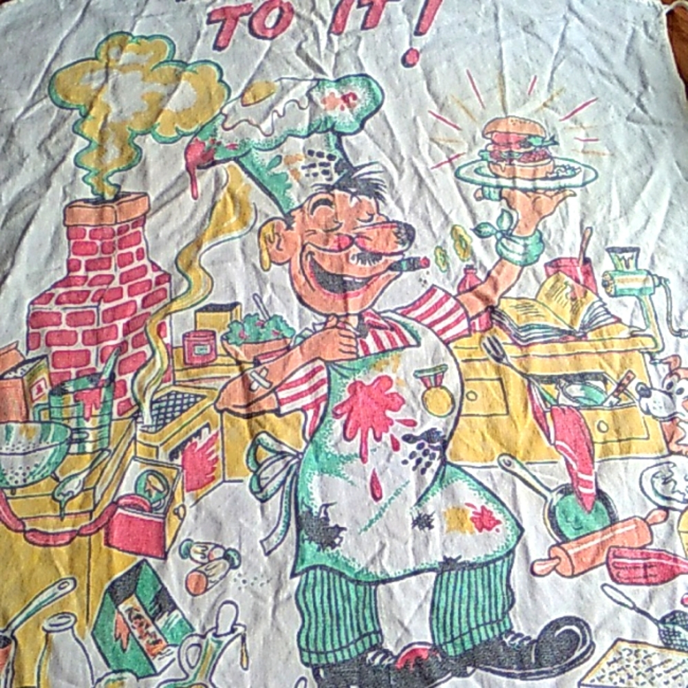 ⚜️ Vintage 50s APRON GRILLING Nuttin' To It  RETRO COOLEST GIFT 🎁